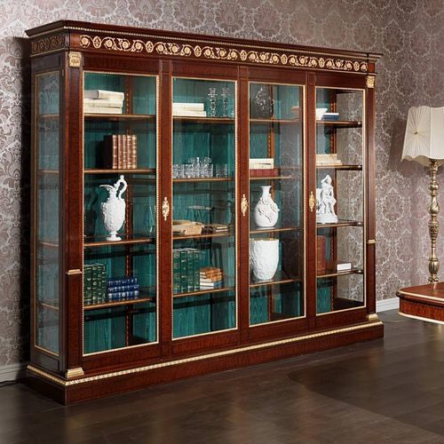 クラシック食器棚 - ERMITAGE - VIMERCATI MEDA LUXURY CLASSIC FURNITURE - 木製 / ガラス製