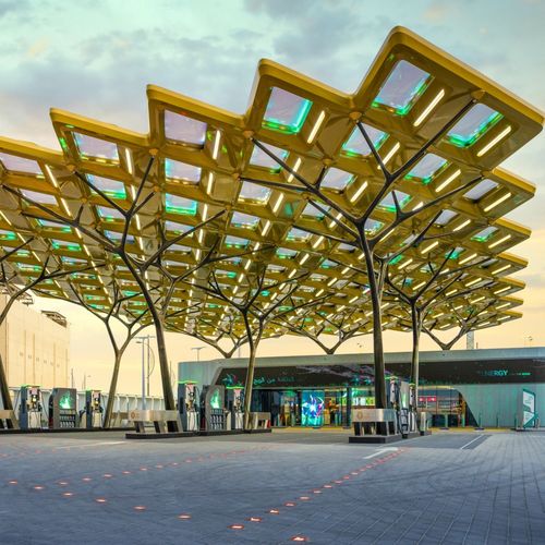 エントランス用キャノピ－ - SERVICE STATION OF THE FUTURE - Vector Foiltec - カーボンファイバー製 / プラスチック製 / フラット