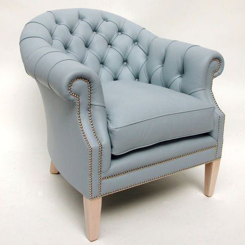 伝統的アームチェア - Kendal  - Kingsgate Furniture ltd - 革製 / 無垢材 / 取り外しできるクッション付き