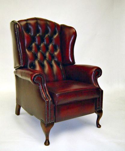 伝統的アームチェア - Westminster  - Kingsgate Furniture ltd - 革製 / 無垢材 / フットレスト付き