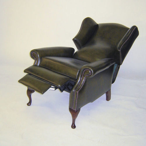 伝統的アームチェア - Westminster  - Kingsgate Furniture ltd - 革製 / 無垢材 / フットレスト付き