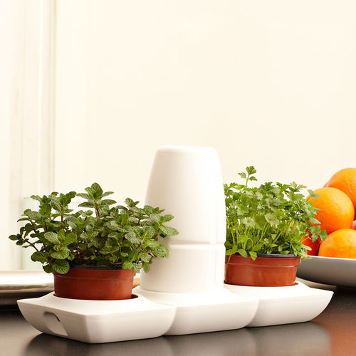 プラスチック製植木鉢 - MINIGARDEN BASIC S POTS - Minigarden (Quizcamp SA) - 独立型 / 円形 / 自動水やり機能付き