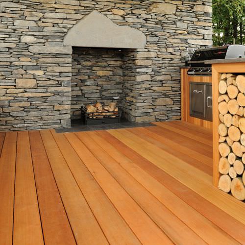 無垢材デッキ床材板 - WESTERN CLEAR. - Silva Timber Products  - 木製