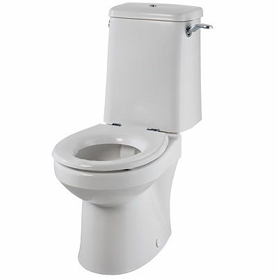 自立型トイレ - SOLA: SA1968WH - Twyford Bathrooms  - セラミック製 / レバー付き / 縁無し