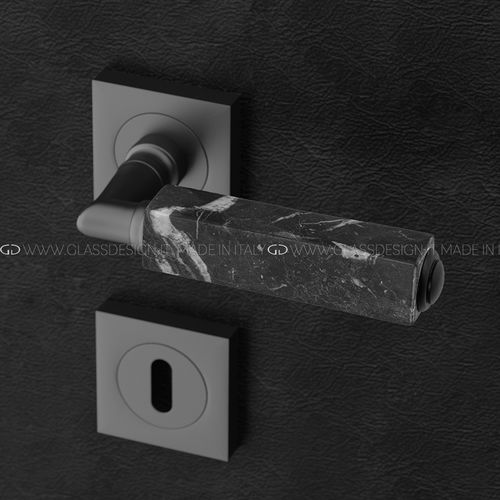 ドア用取手 - Cube - GLASS DESIGN Srl - 真ちゅう製 / 大理石 / 現代風