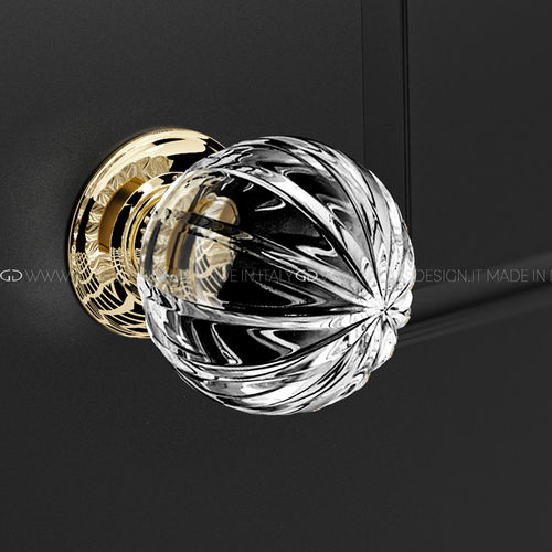 伝統的ドアノブ - Margherita Pull & Push - GLASS DESIGN Srl - 真ちゅう製 / クリスタル製