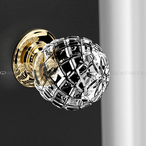伝統的ドアノブ - Stella Pull & Push - GLASS DESIGN Srl - 真ちゅう製 / クリスタル製