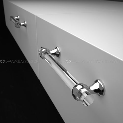 クロム真鍮製家具用取っ手 - M510 - GLASS DESIGN Srl - 光沢のある真鍮製 / クリスタル製