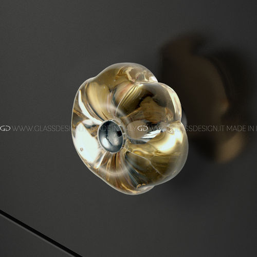 伝統的家具用ノブ - Daisy  - GLASS DESIGN Srl - 真ちゅう製 / ガラス製