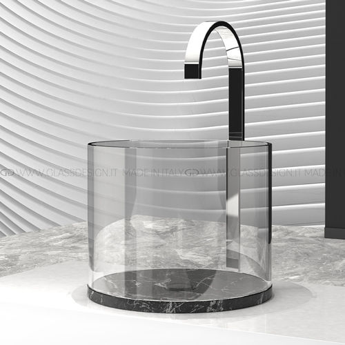 カウンタートップ型洗面器 - Xtreme Medium - GLASS DESIGN Srl - 大理石 / カララ大理石 / 大理石ビーズ製