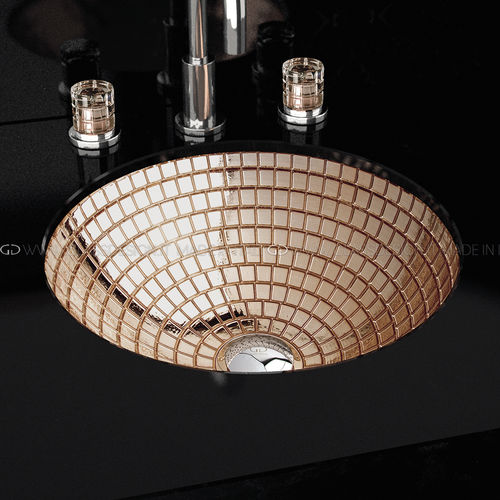 台下洗面器 - Mosaic Anniversary Sotto - GLASS DESIGN Srl - ガラス製 / 円形 / 穴なし