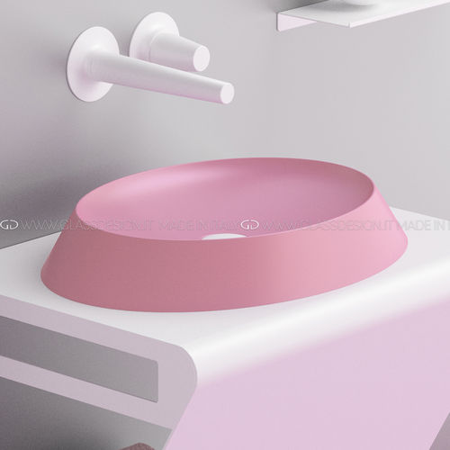 カウンタートップ型洗面器 - BUBBLE - GLASS DESIGN Srl - シリコン / カスタマイズ可能 / 抗菌性