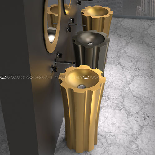 置き型洗面器 - Kolonna - GLASS DESIGN Srl - VetroFreddo®製 / 穴なし / オーバーフロー穴なし