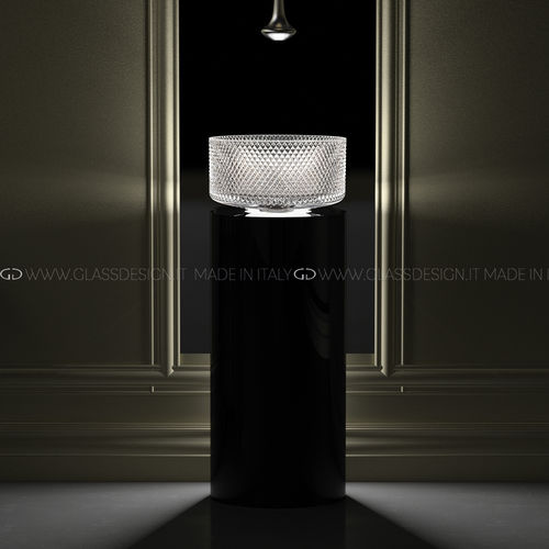 自立型洗面台 - LUMIERE - GLASS DESIGN Srl - 漆木材 / ガラス製 / 現代風