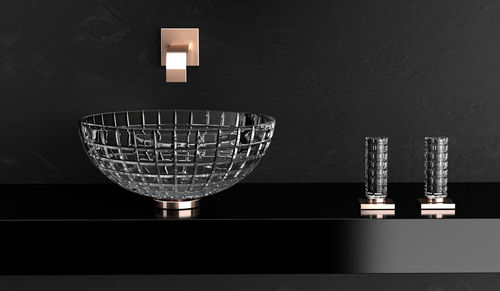 洗面器用ダブルハンドル混合水栓 - GLAMOROUS LUXOR - GLASS DESIGN Srl - カウンタートップ / クリスタル製 / バスルーム用