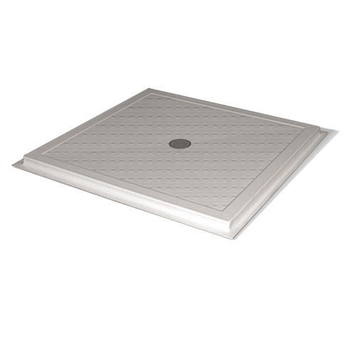正方形シャワルームの床パネル - ABS FLOOR LEVEL SHOWER BASE - GOMAN - カウンタートップ / ガラス繊維 / 滑り防止