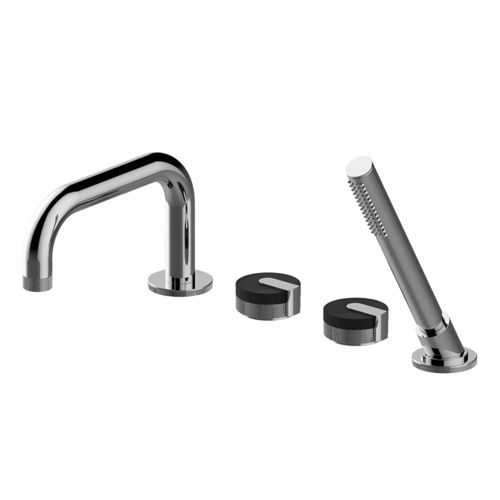 バスタブ用ダブルハンドル混合水栓 - E-11559 - GRAFF - カウンタートップ / クロムメッキ金属 / バスルーム用