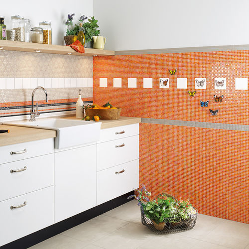 陶磁器モザイク - ATELIER : CITRUS ORANGE MIX - JASBA MOSAIK - 高光沢 / キッチン用 / バスルーム用