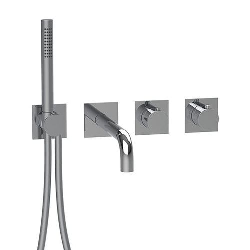 シャワー用ダブルハンドル混合水栓 - E180185 - ALMAR - 壁取り付け式 / サーモスタット / 金属製