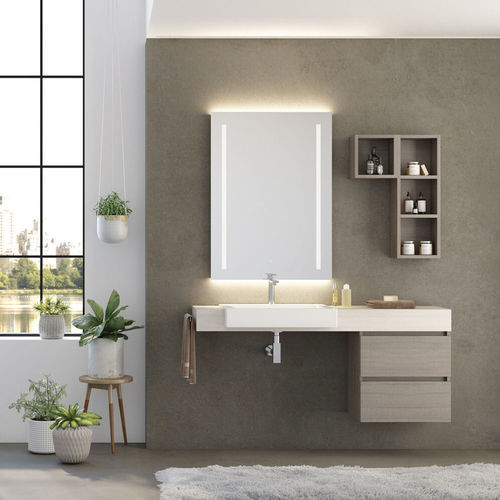 壁掛け式洗面台 - UCO11 - LEGNOBAGNO - オーク材 / Ocritech® / 現代風
