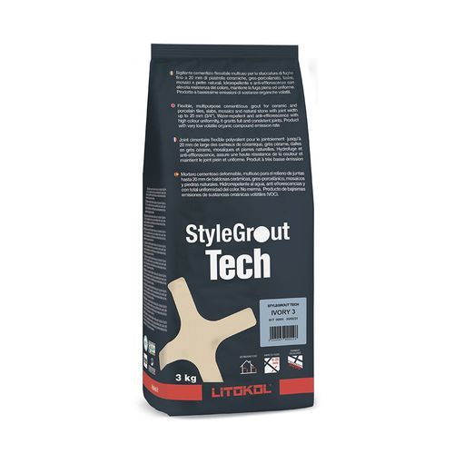 グラウトモルタル接着剤 - STYLEGROUT TECH - LITOKOL - タイル用 / 油圧式 / 粉末状