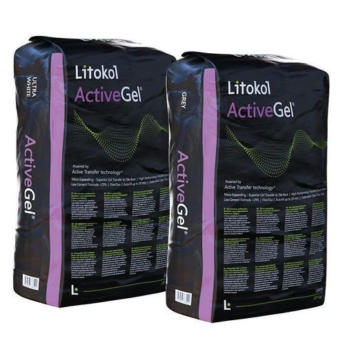 タイル用モルタル接着剤 - ACTIVEGEL&reg; - LITOKOL - 石材用 / 大理石用 / ポリマー