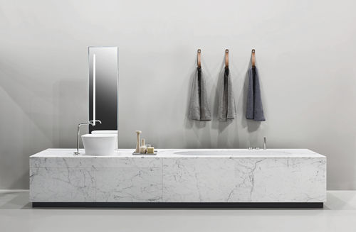 コーリアン®製浴槽 - WASHBASIN SYSTEM - MAKRO - 木製 / ガラス製 / ステンレス製