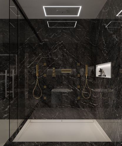 長方形シャワルームの床パネル - METRO UNIQUE  - MOMA DESIGN - カウンタートップ / 個体表面 / 排水輸送管付
