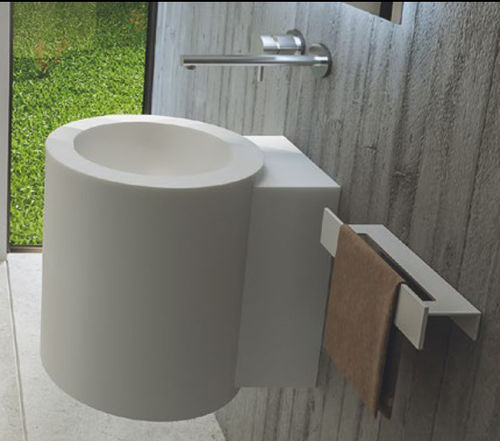 壁掛け式洗面器 - MANITONDO - MOMA DESIGN - コーリアン®製 / オーダーメイド / 円形