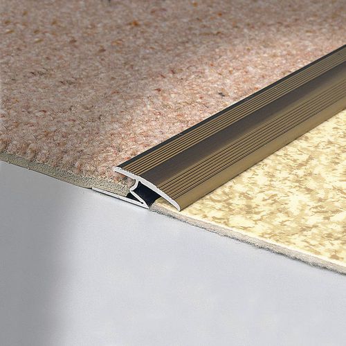 アルマイト処理されたアルミ製エッジトリム - CARPETEC MP - PROFILITEC - カーペット用 / 銀色 / ゴールド