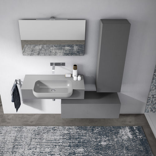 バスルーム用ローボード - ZEUS: 20 / 160  - PROGETTOBAGNO - 壁取り付け式