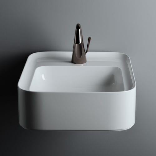 壁掛け式洗面器 - CAMEO 50X40 H14 - VALDAMA - セラミック製 / 長方形 / 現代風