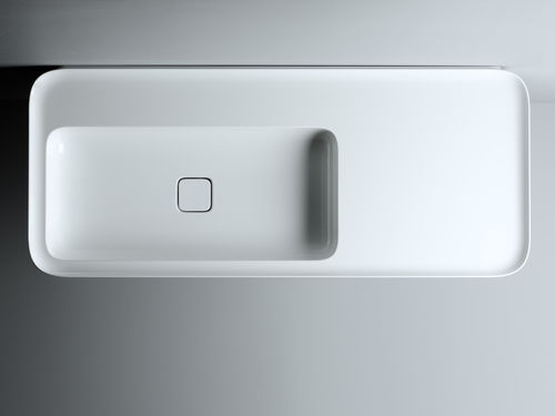 壁掛け式洗面器 - CAMEO 120X50 H14 - VALDAMA - セラミック製 / 長方形 / 現代風