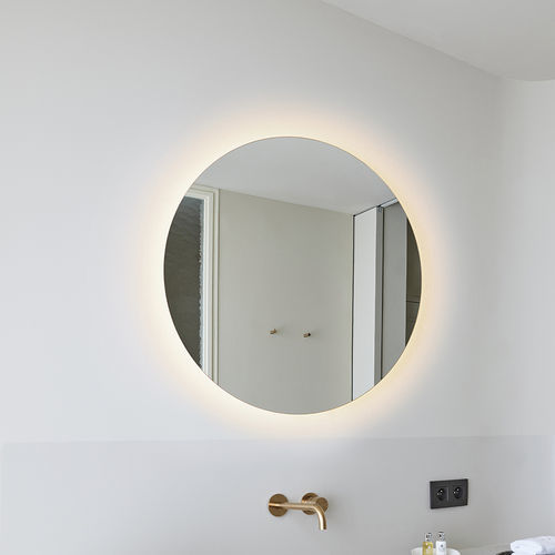 壁かけ式鏡 - Brio Clear S IP44 - DEKNUDT MIRRORS  - 現代風 / 円形 / 銀色