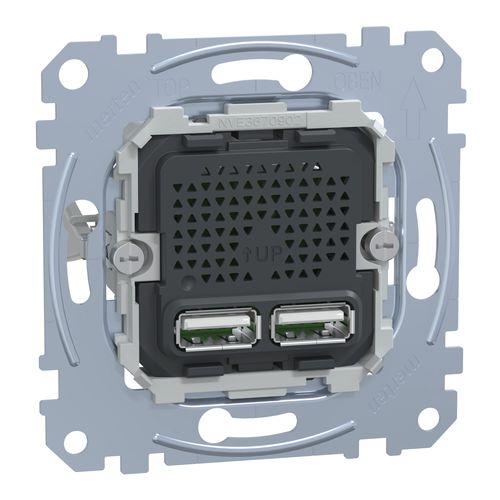 USB接続コンセント - Merten - SCHNEIDER ELECTRIC - ダブル / 壁取り付け式 / はめ込み式