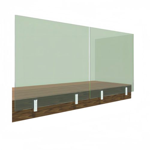 スチール製手すり - SIDE MOUNT - Qingdao Jinfer International Co., Ltd. - ガラス製 / ガラスパネル型 / 屋内用