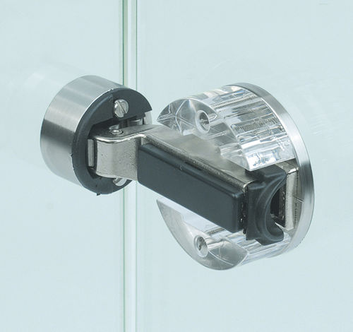90°蝶番 - VERIFIX® CLIX - BOHLE AG - ガラス製ドア用 / ブラッシュステンレススチール / スプリング