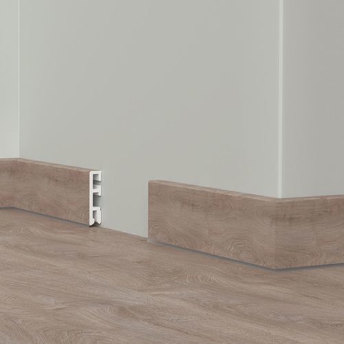 白色すそ板 - USL 60 CUBICA - DÖLLKEN Profiles GmbH - 銀色 / ポリマー / PVC