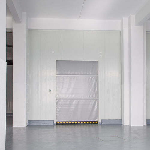 ロ－ルアップ式産業ドア - FLEXIDOOR SA - 漆塗りアルミニウム製 / PVC / 自動