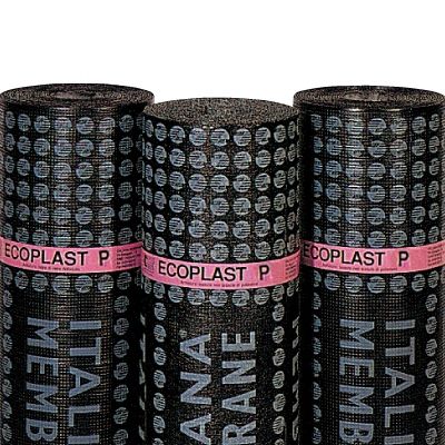 橋梁建設防水シート - ECOPLAST P - ITALIANA MEMBRANE SPA  - ロール状 / 瀝青 / 粘板岩