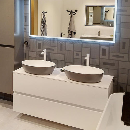 ダブル洗面台 Grada Balteco 壁掛け式 木製 コンテンポラリー