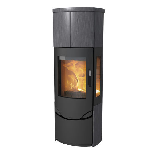 薪ストーブ - PRIO M - LOTUS Heating Systems A/S - 3面タイプ / 現代風 / 石製