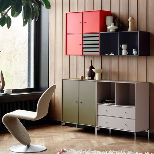 壁取り付け式サイドボード - 1325 - Montana Furniture - 現代風 / ラッカー塗装MDF / 引き出し付き