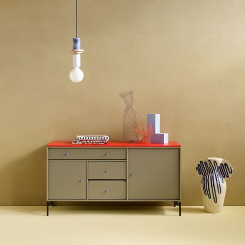 現代風サイドボード - Mega 200802 - Montana Furniture - ラッカー塗装MDF / 金属製 / 引き出し付き