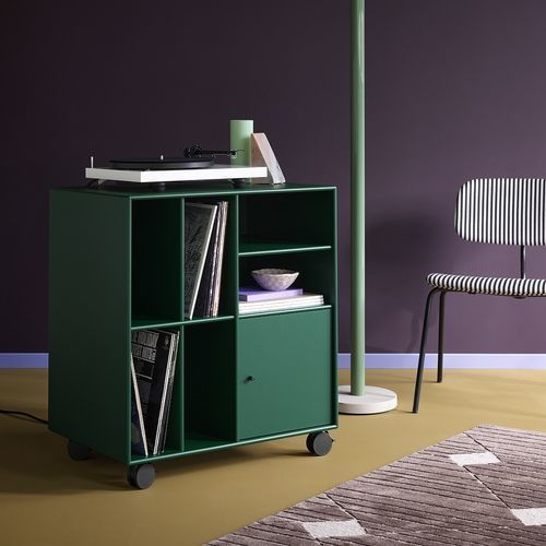 キャスター付き収納家具 - SPIN II - Montana Furniture - 現代風 / ラッカー塗装MDF / グレー