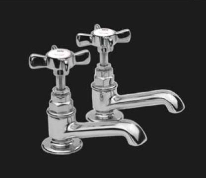 洗面器用ダブルハンドル混合水栓 - HS1322C - Windsor Bathroom Company - カウンタートップ / ニッケル製 / クロムメッキ金属