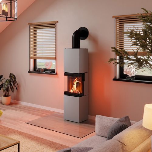 薪ストーブ - Trico L steel - Spartherm - The Fire Company - 0 - 5 kW / 5 kW...10 kW / 床置き