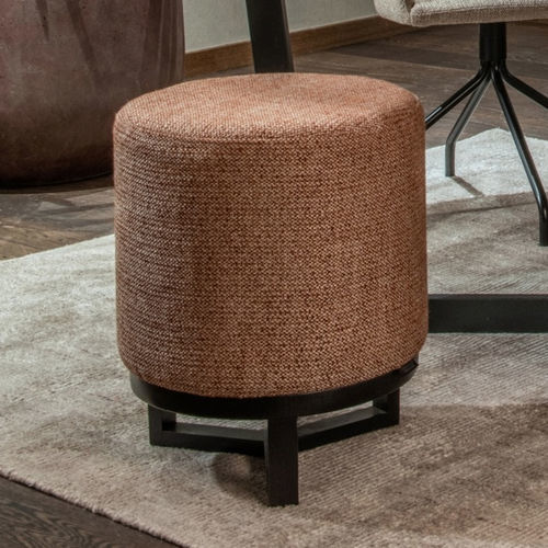 現代風プーフ - FLYNN - EUROFASHION HOMETEXTILES & CONCEPTS - 布製 / 木製 / 円形