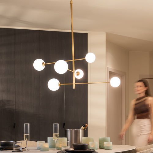 ペンダントランプ - AMICI - EUROFASHION HOMETEXTILES & CONCEPTS - 金属製 / ガラス製 / 現代風