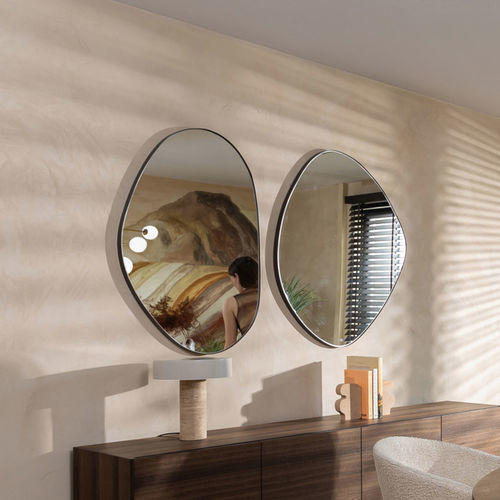 壁かけ式鏡 - NEMI S - EUROFASHION HOMETEXTILES & CONCEPTS - 現代風 / 楕円型 / 鉄製